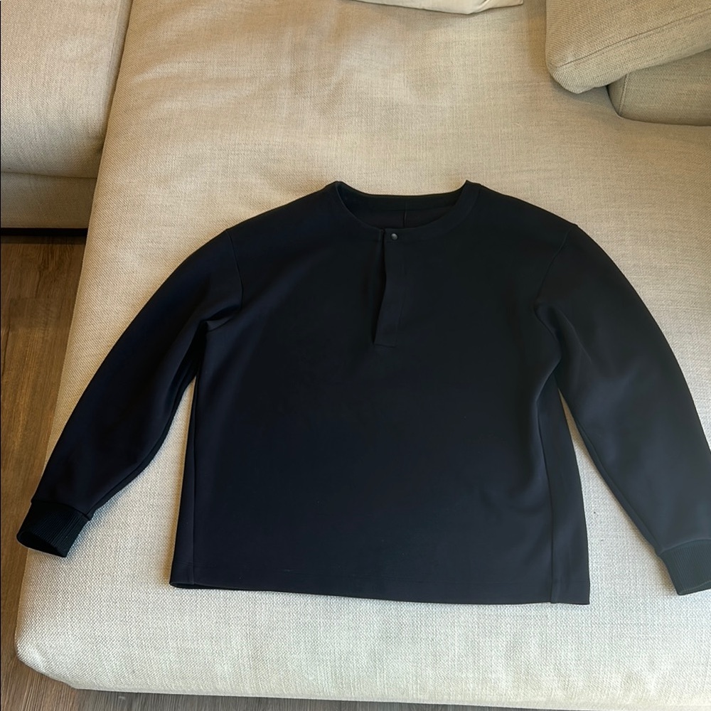 Lululemon Men’s Black Long Sleeve Jersey Cotton Shirt Medium
